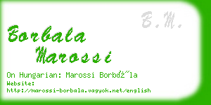 borbala marossi business card